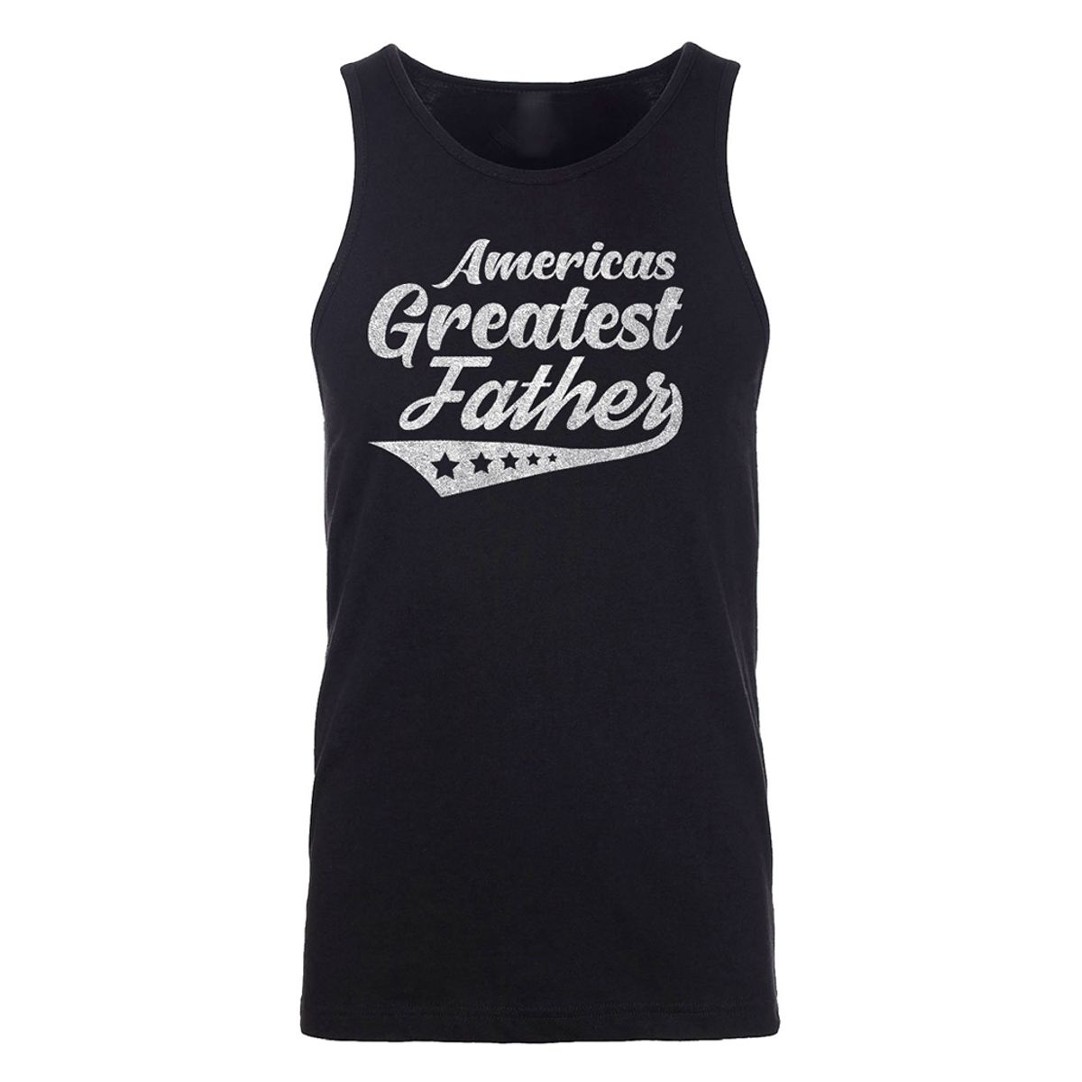 Men's Best Dad Father's Day Tank Top - Men's Greatest Five Star Father's Day Tank Top - Americas Greatest Father - Black / S