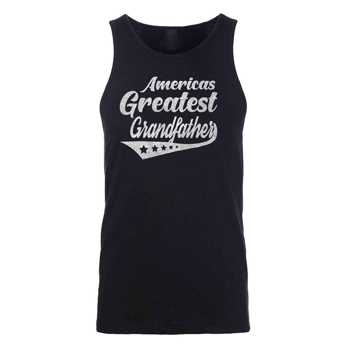 Men's Best Dad Father's Day Tank Top - Men's Greatest Five Star Father's Day Tank Top - Americas Greatest Grandfather - Black / 2XL