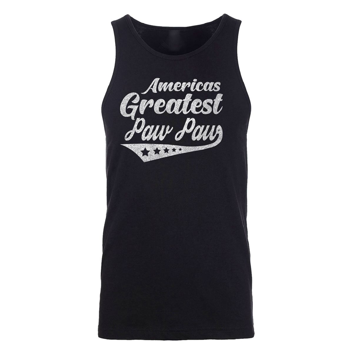 Men's Best Dad Father's Day Tank Top - Men's Greatest Five Star Father's Day Tank Top - Americas Greatest Paw Paw - Black / M