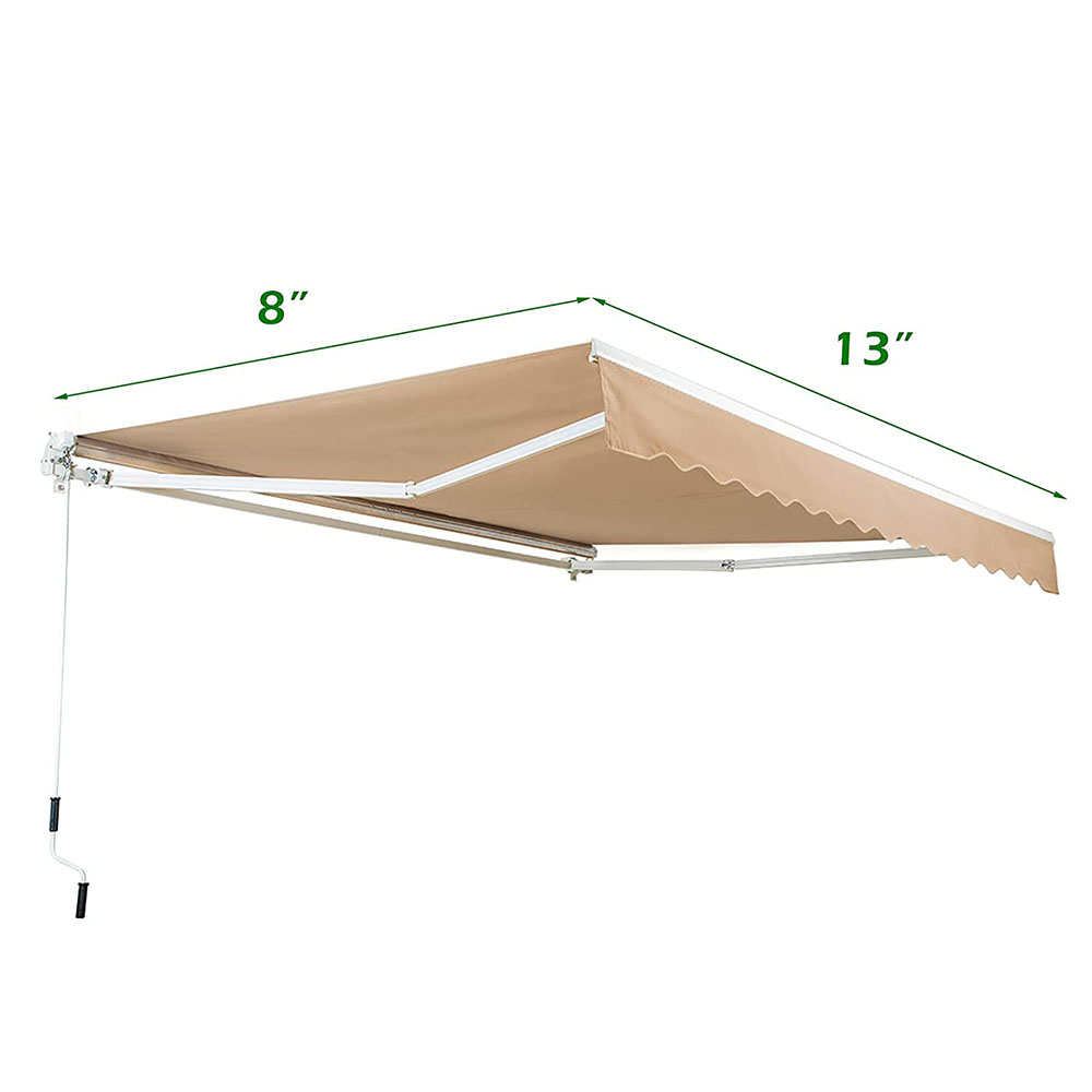 Retractable Sun Shade Awning (4 Sizes) - 13' x 8'