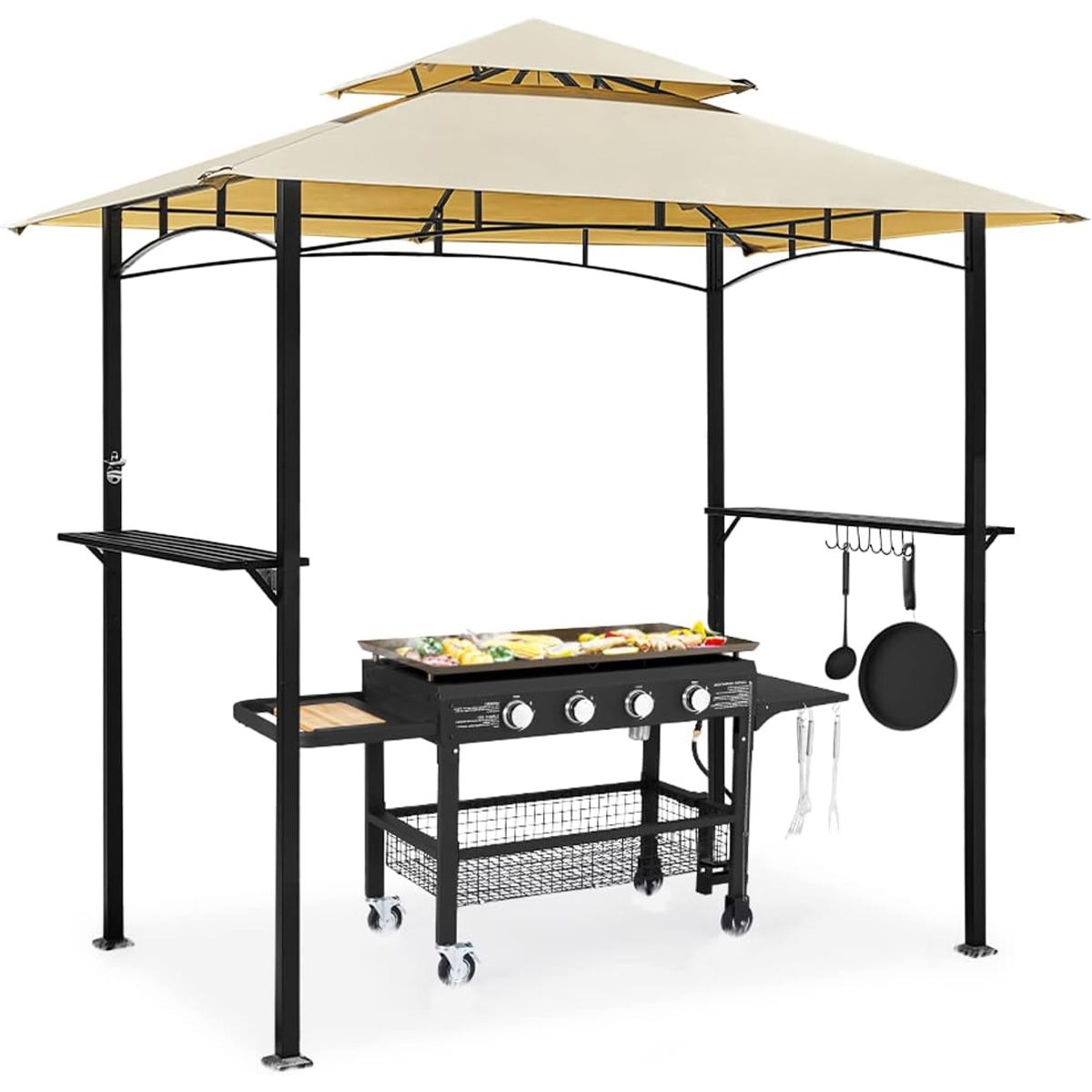 8 x 5-Foot Outdoor Grill Gazebo with Vented Top - 16087BG-UG01