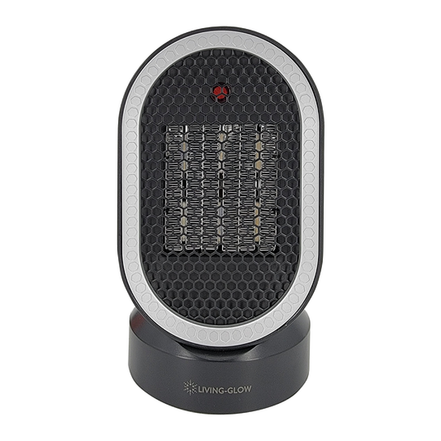 Living-Glow® 600W Ceramic Portable Heater - Black