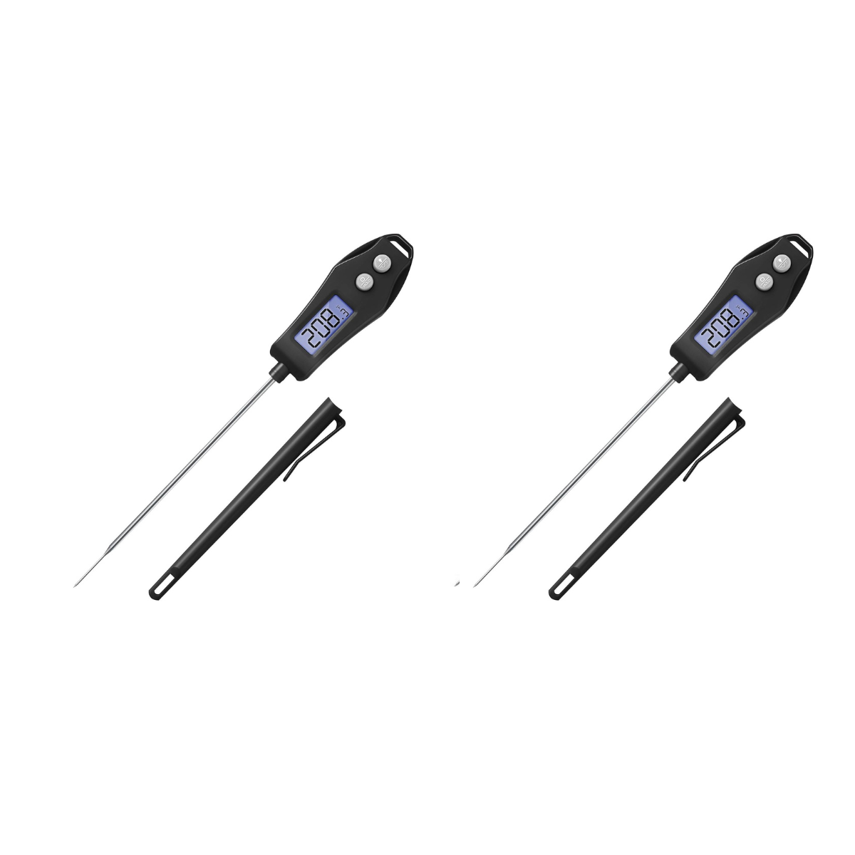 Etekcity EMT100 Digital Meat Thermometer (2-Pack) - Black & Black