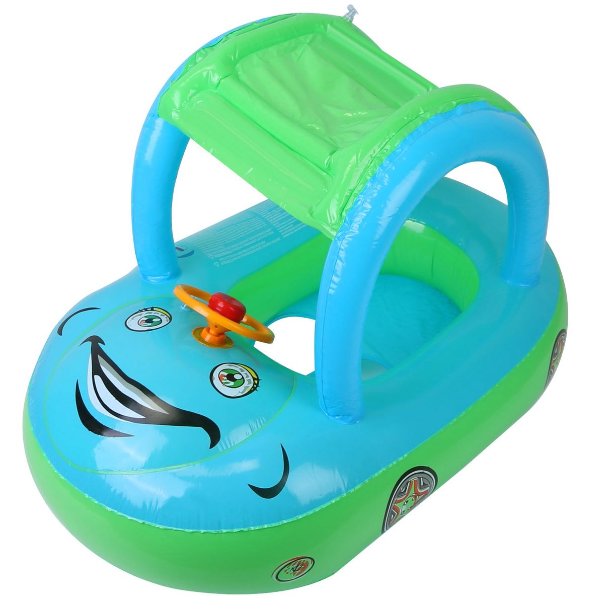 CoolWorld Floating Pool Inflatable Car for Babies - Light Blue