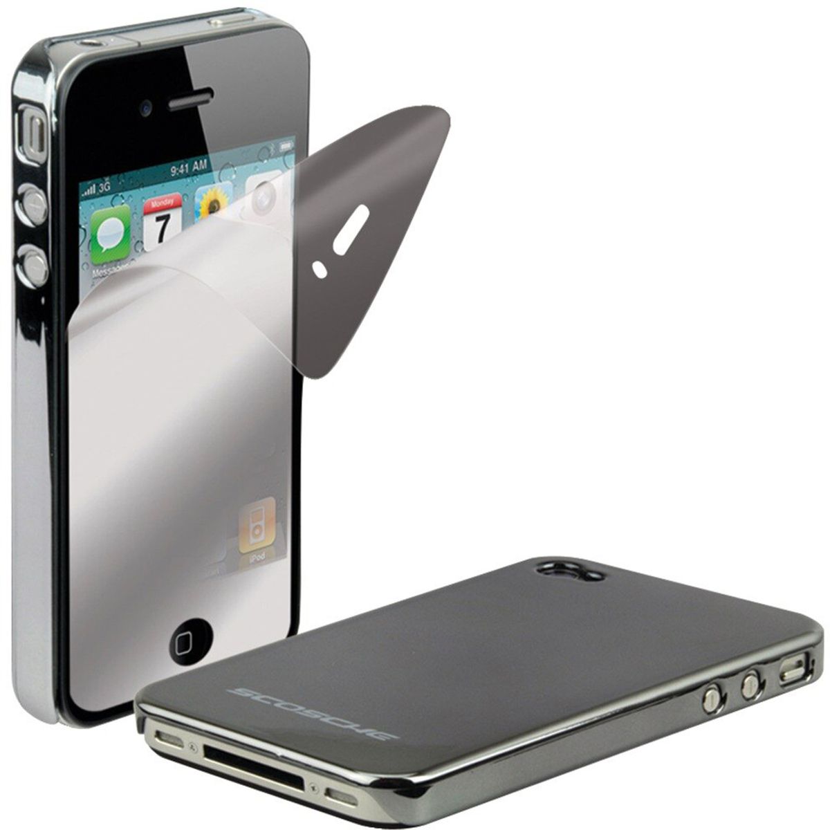 Scosche metalliKASE AT&T for iPhone 4 - metalliKASE-DarkChrome