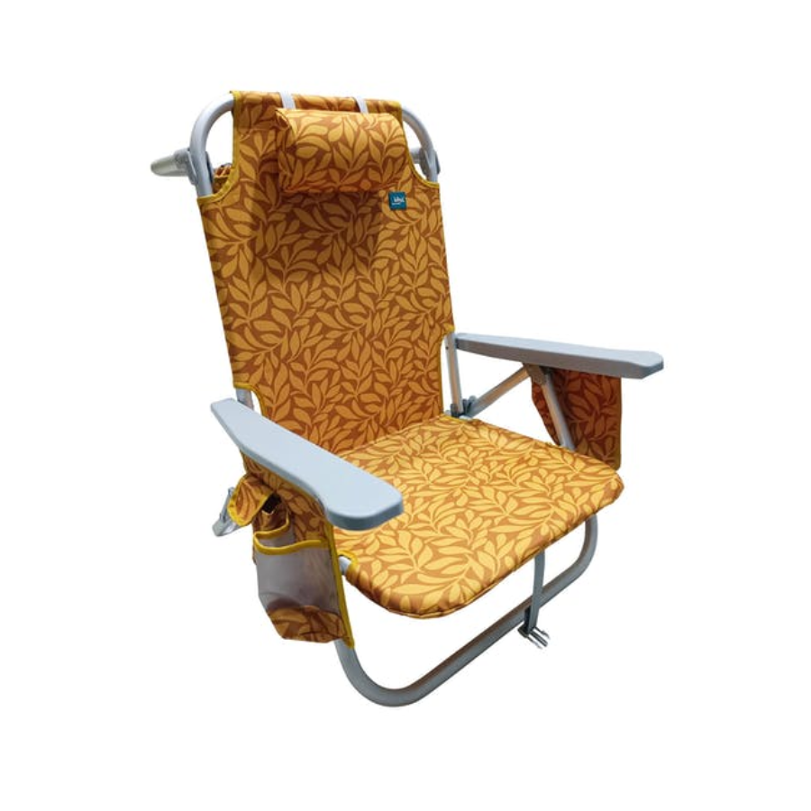 Bliss Hammocks® 5-Position Reclining & Folding Beach Chair - Amber Leaf