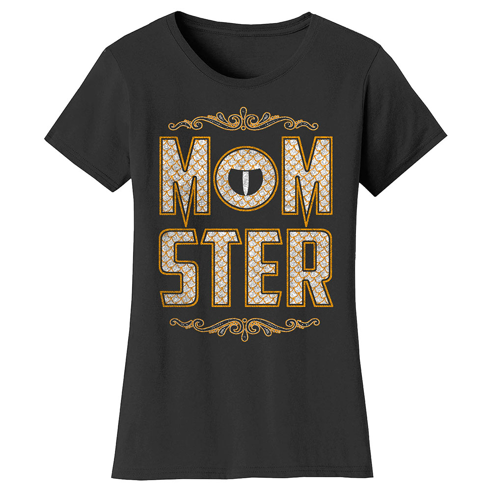 Women's Halloween T-Shirts - MOMSTER - Black / S