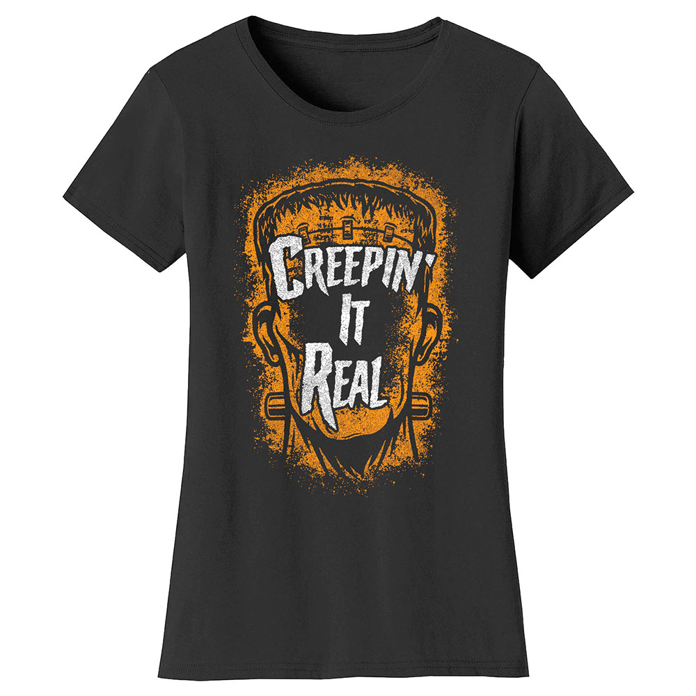 Women's Halloween T-Shirts - Creepin' It Real - Black / S