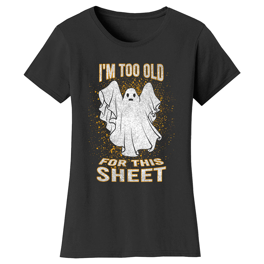 Women's Halloween T-Shirts - This Sheet - Black / S