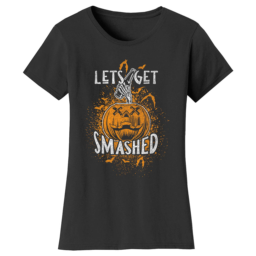 Women's Halloween T-Shirts - Smashed - Black / S