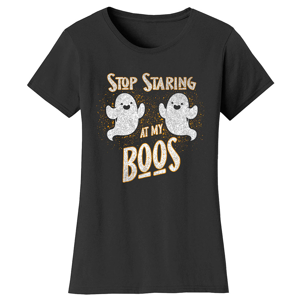 Women's Halloween T-Shirts - My Boos - Black / S
