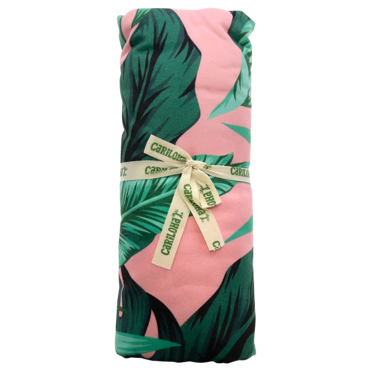 Cariloha&reg; Round Bamboo Beach Towels - Round Bamboo Beach Towel - Palm Fern by