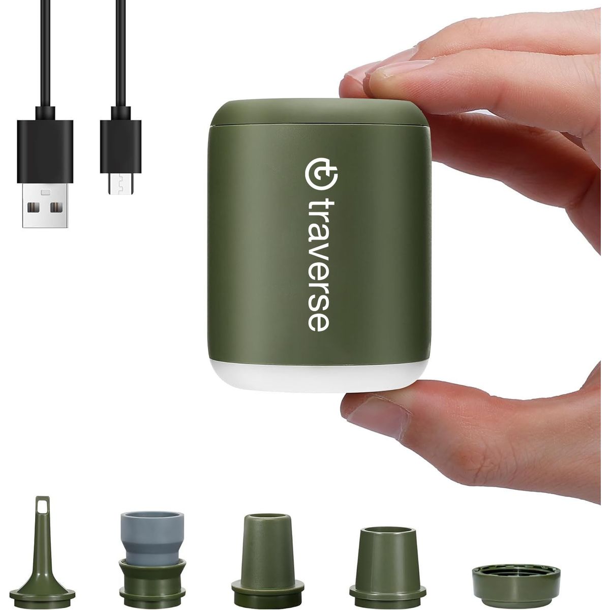 Traverse™ Portable Nano Air Pump with Built-in Lantern - Green