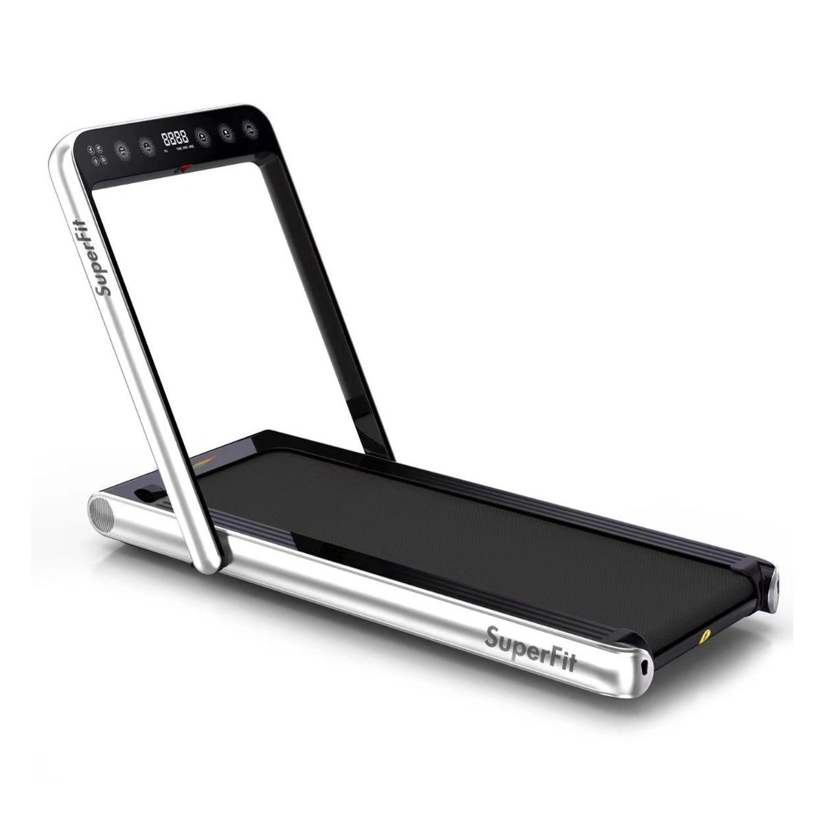 SuperFit 4.75HP 2 In 1 Folding Treadmill - Silver