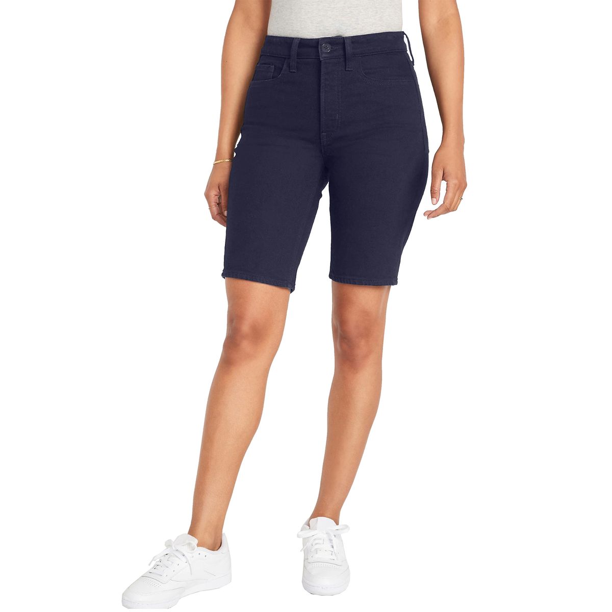 Juniors' School Uniform Super Stretch Bermuda Shorts (1 or 3-Pack) - H/BRSS-NV - 11/12
