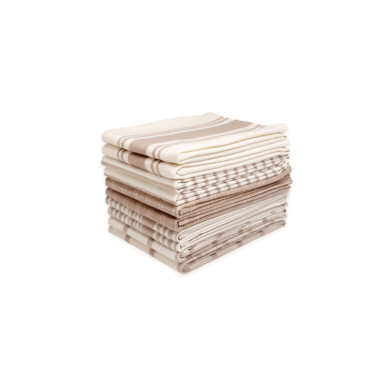 Dan River® Cotton Flat Kitchen Towel (10-Pack) - Dan River 10 Pack Cotton Towel Beige