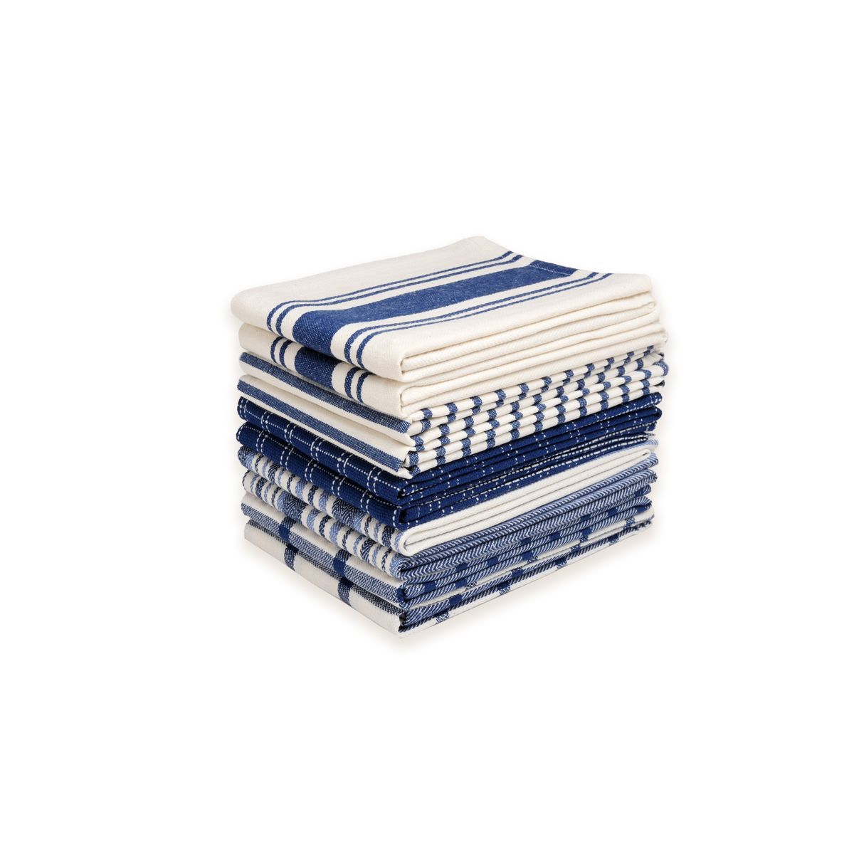 Dan River&reg; Cotton Flat Kitchen Towel (10-Pack) - Dan River 10 Pack Cotton Towel Blue