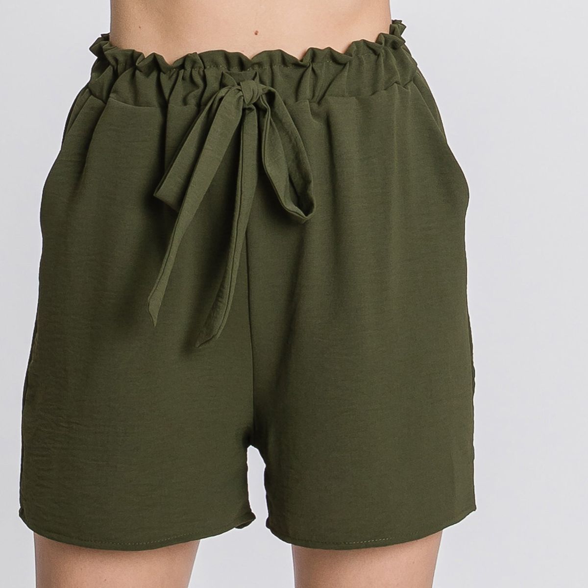 Women's Breezy High-Waisted Shorts - Small (0-4) / Olive