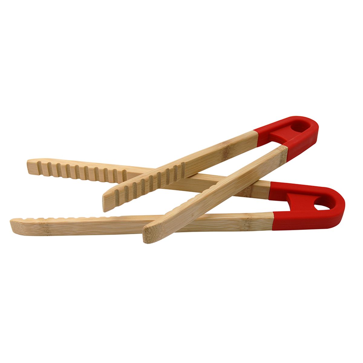 Le Chef™ Bamboo Flat or Salad Tongs (Set of 2) - Bamboo Flat Tongs - Set of 2