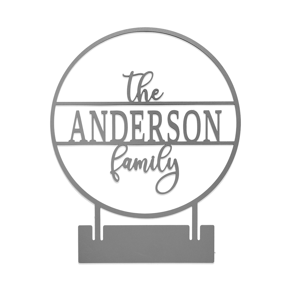 Personalized Round Tabletop Name Sign (3 Sizes/4 Colors) - Name Only Style / 4 inch Raw