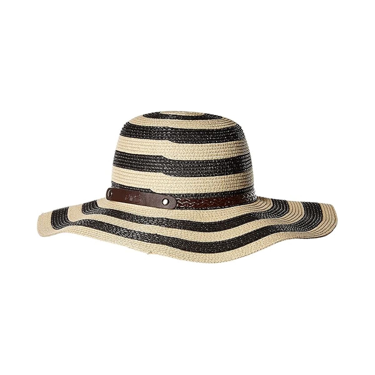Women's Roll-up Summer Beach Sun Hat - Black