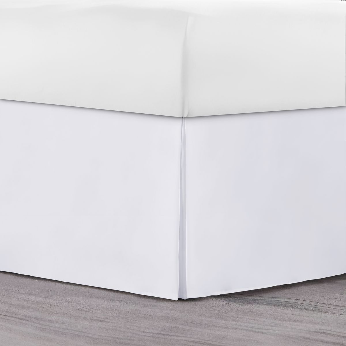 16-Inch Tailored Bed Skirt - Cal King White