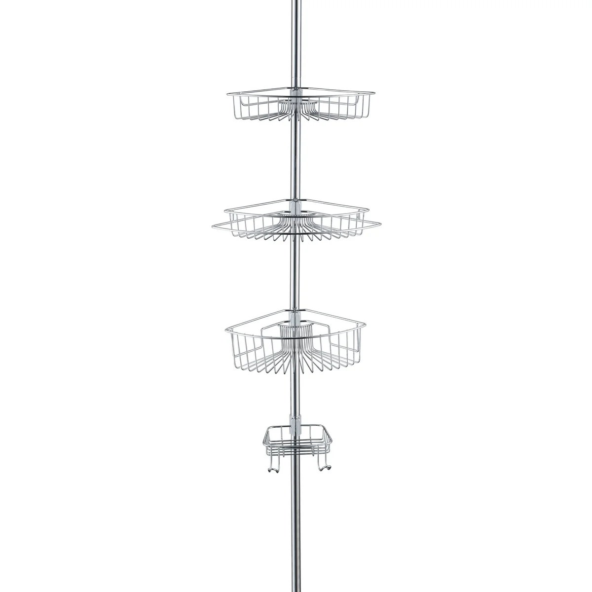 4-Tier Corner Rustproof Shower Caddy - Chrome