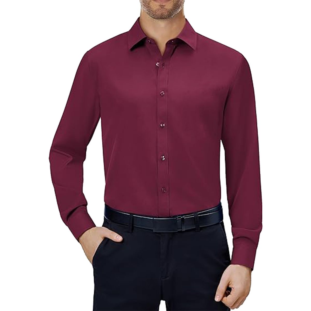Men's Long Sleeve Classic Dress Shirt - JMLS-350 / BG / S