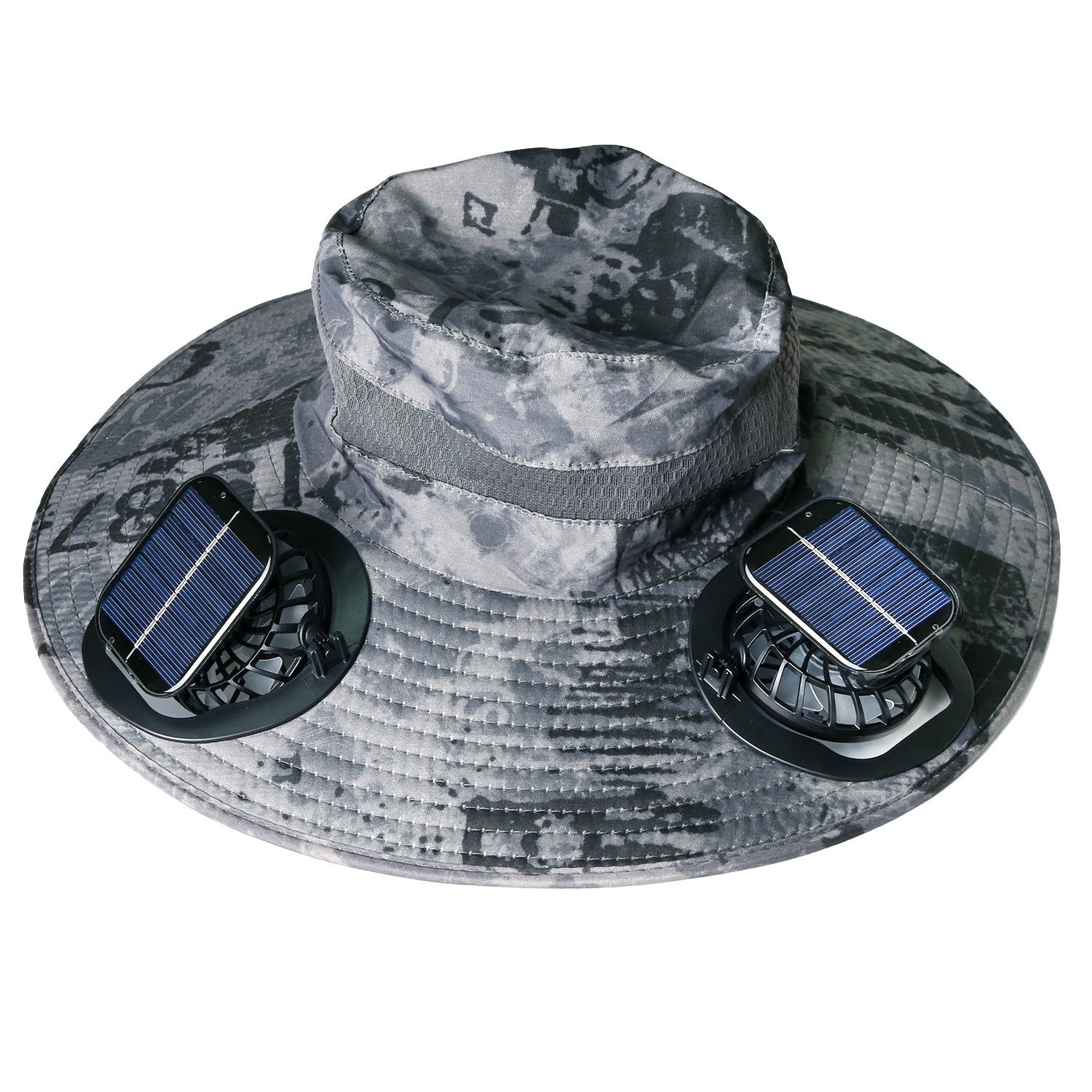 LakeForest® Wide Brim Fishing Hat with Solar Fans - LakeForest Wide Brim Hat w Solar Fan DGI