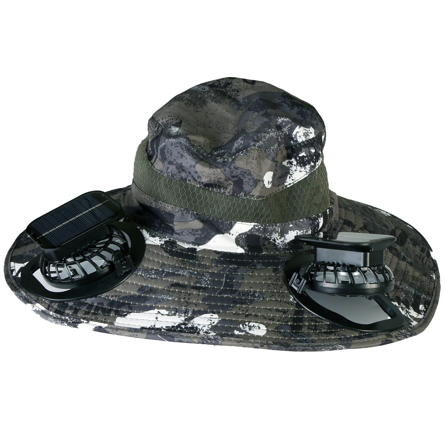 LakeForest® Wide Brim Fishing Hat with Solar Fans - LakeForest Wide Brim Hat w Solar Fan DGR