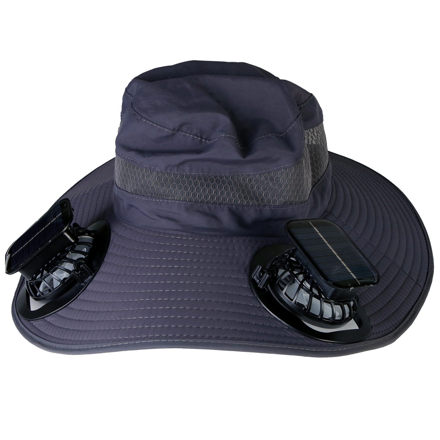 LakeForest® Wide Brim Fishing Hat with Solar Fans - LakeForest Wide Brim Hat w Solar Dark G