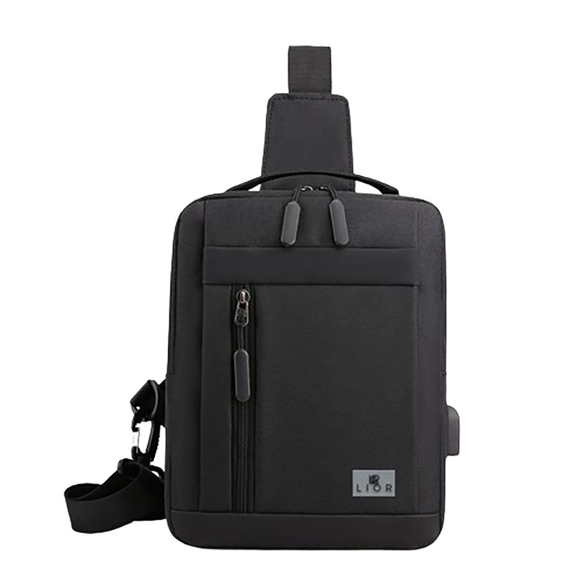 Lior™ Side Cross-Body Shoulder Bag - black