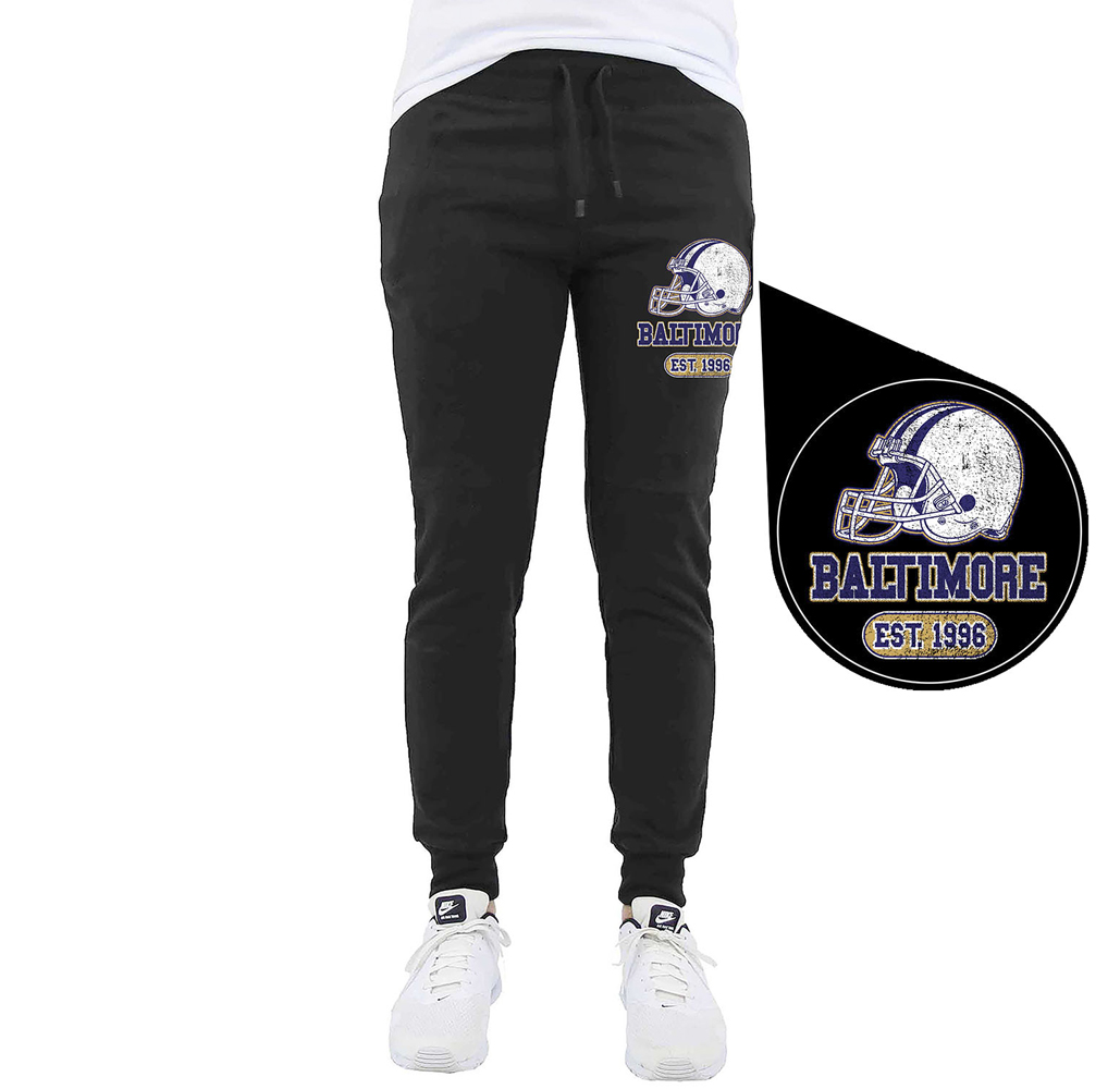 Men's Football Home Team Jogger Sweatpants - Baltimore - Black / S