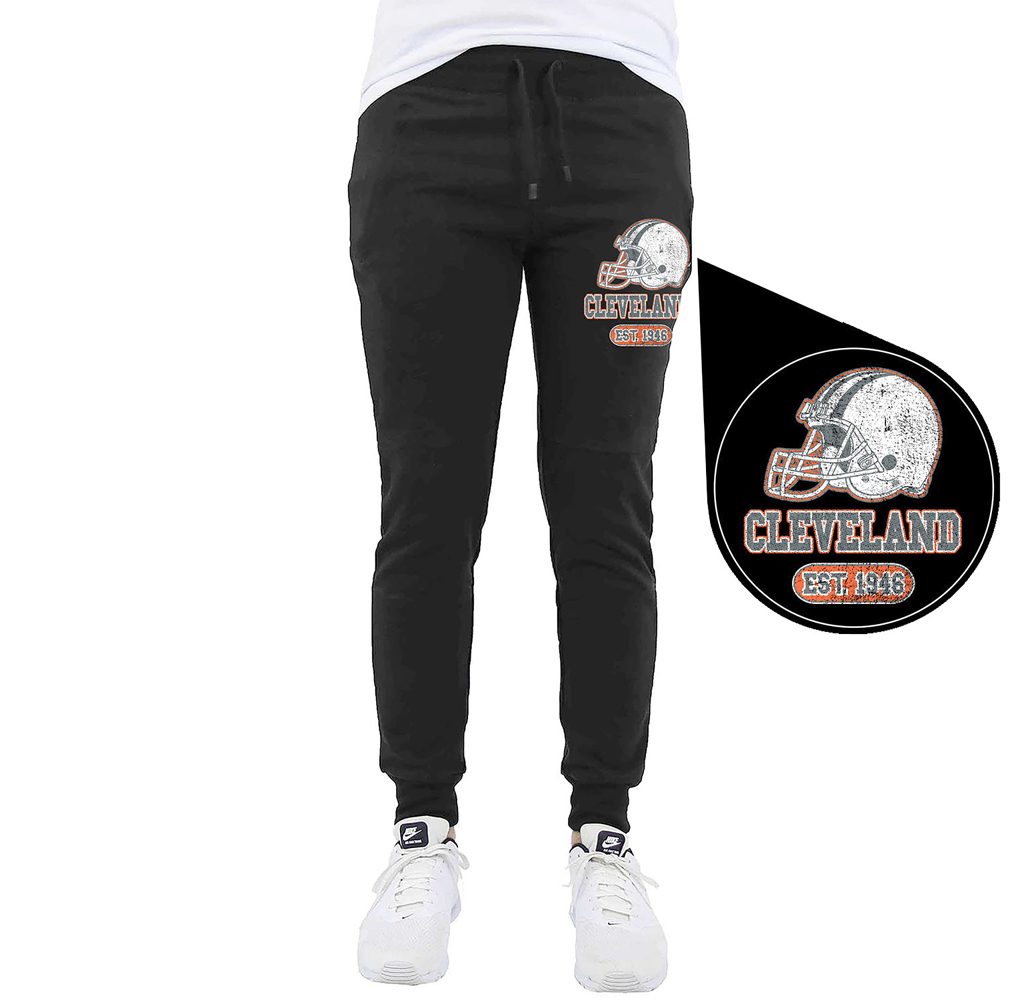 Men's Football Home Team Jogger Sweatpants - Cleveland - Black / S