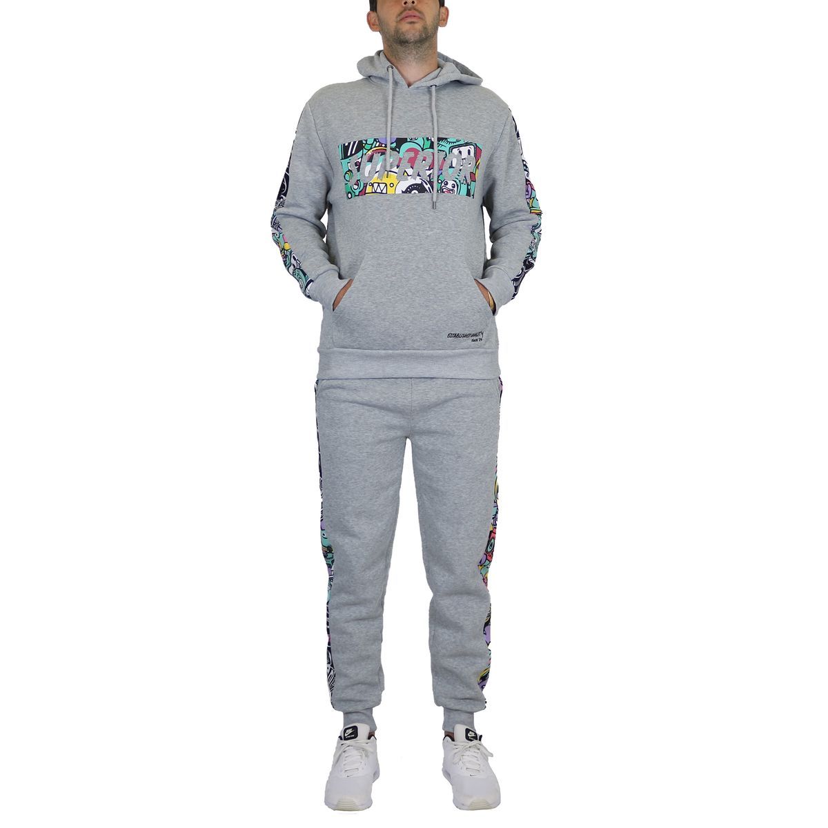 Men's 2-Piece Fleece-Lined Pullover Hoodie & Jogger Sweatpants Set - M2PC-820-HG - XL