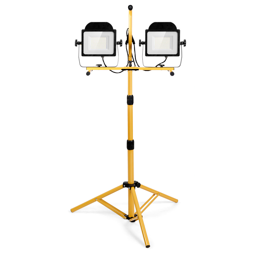 LED Single or Dual-Head Work Light - 100W Dual-Head Work