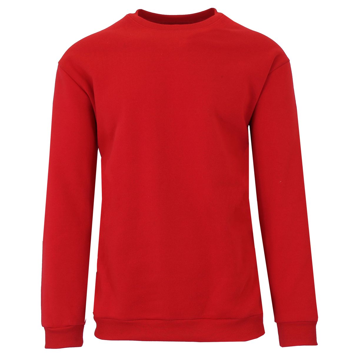 Men's Crew Neck Fleece-Lined Pullover Sweater (1 to 3-Pack) - Large - Red