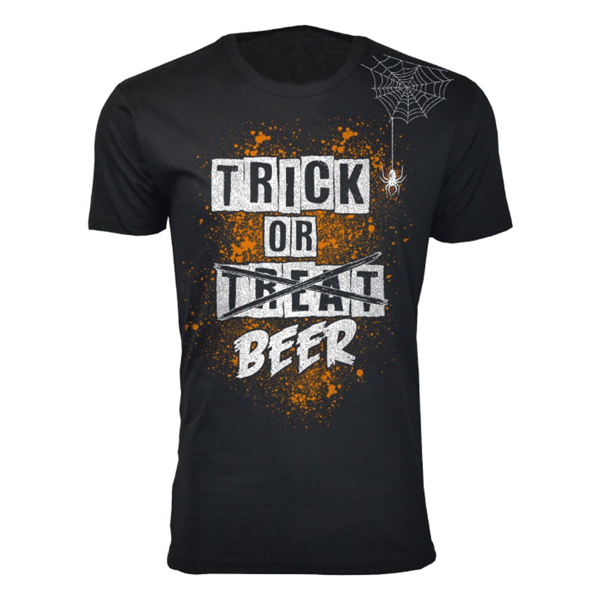 Men's Halloween T-Shirts - Trick or Beer - Black / S