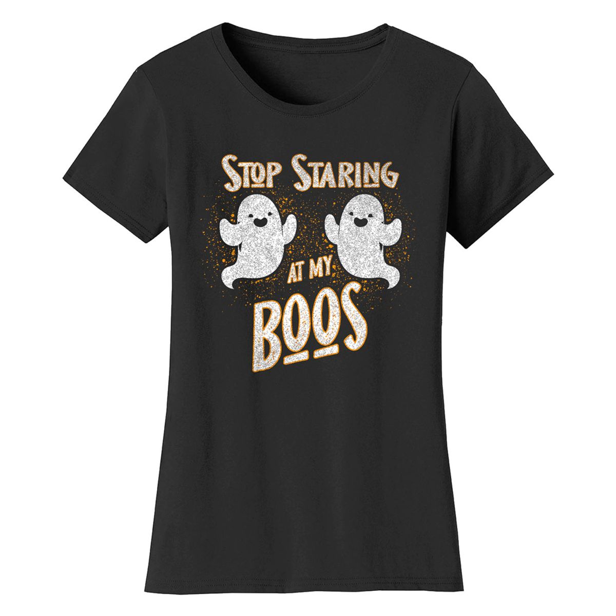 Women's Fun Halloween T-Shirts - My Boos - Black / S