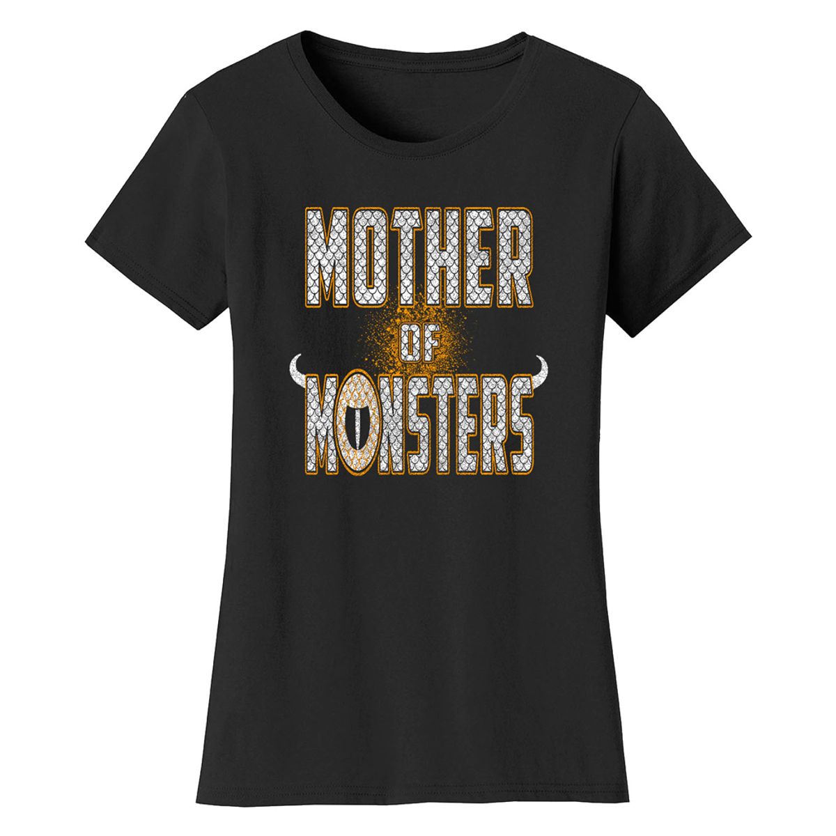 Women's 100% Cotton T-Shirts with Halloween Prints - Mother of Monsters - Black / S