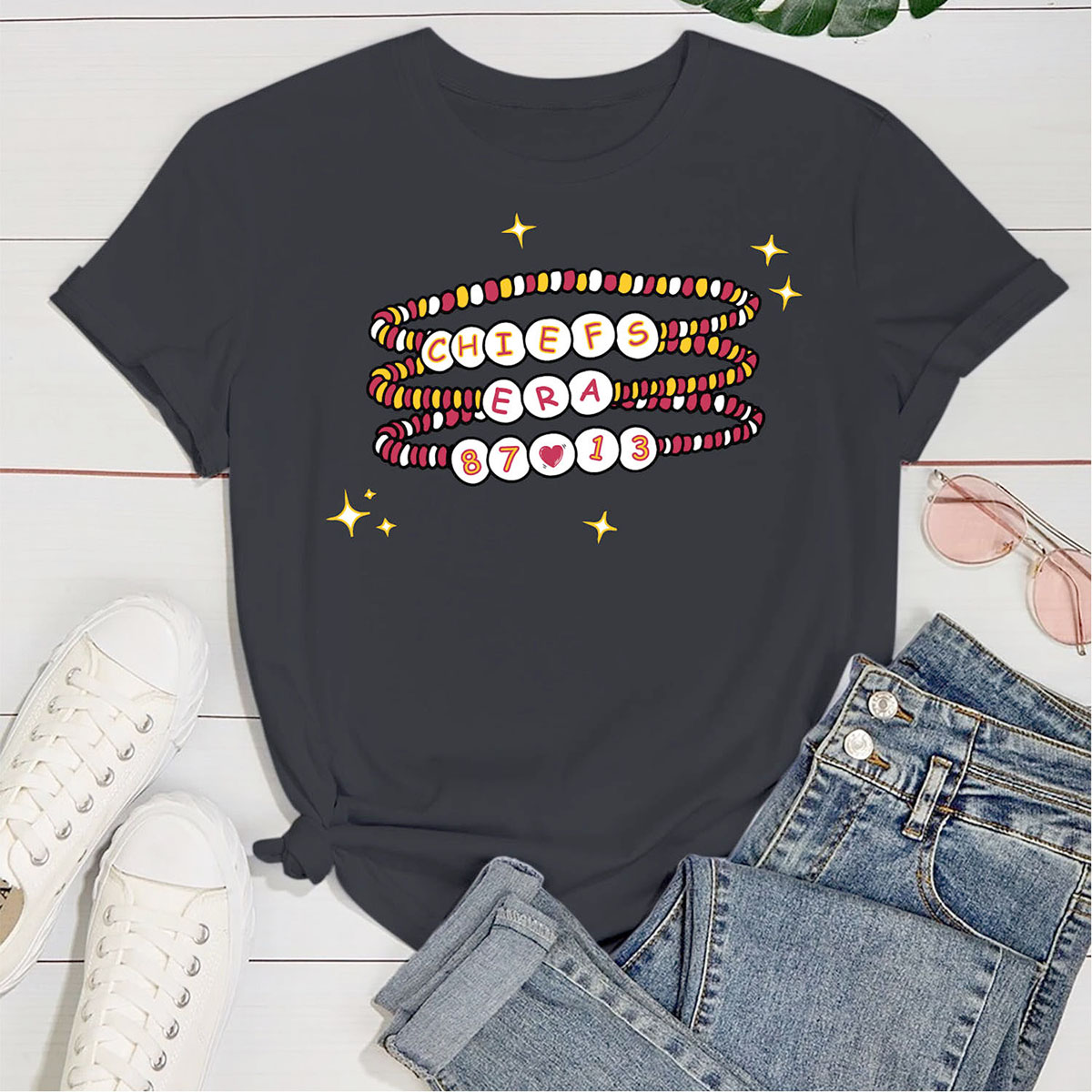 Women's Kansas City Football Love ERA T-Shirt - Chiefs ERA - Black / S
