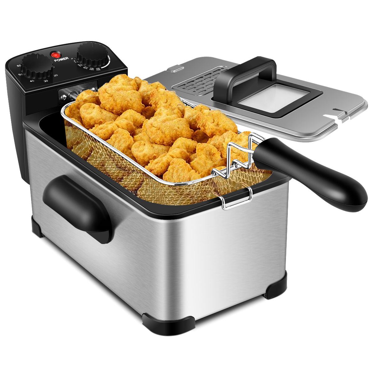 1700W Electric Deep Fryer - Costway Electric Deep Fryer 3.