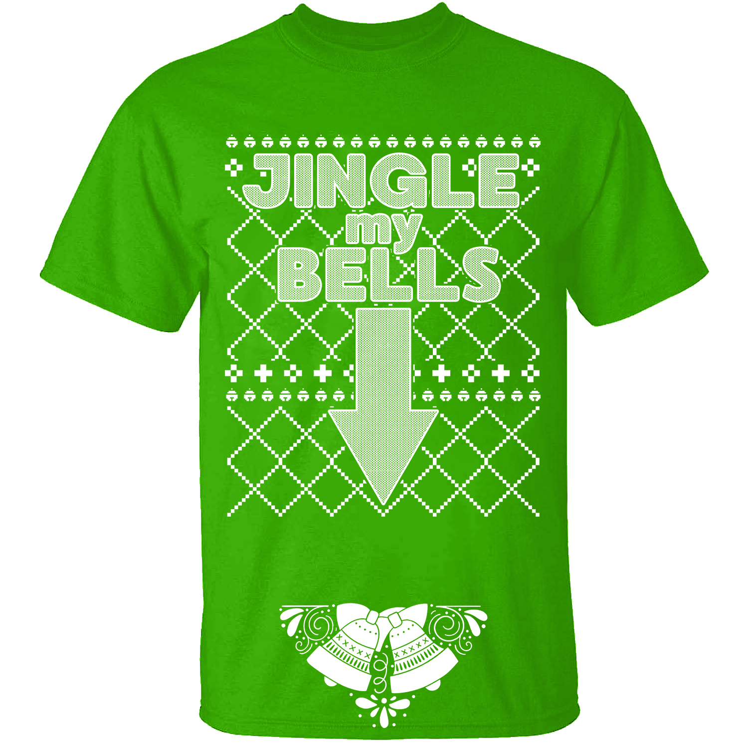 Christmas Sweater Men's T-Shirts II - Jingle My Bells / Kelly Green / LG