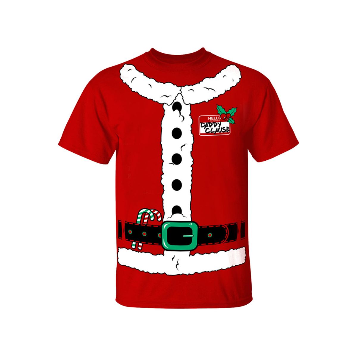 Men's Funny Christmas Suit T-Shirts - Santa Suit - Red / 3XL