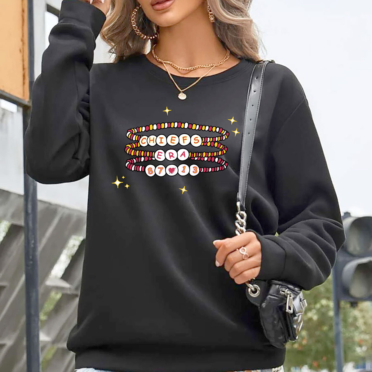 Women's Kansas City Football Love ERA Sweatshirt or Hoodie - SS - Chiefs ERA - Black / S