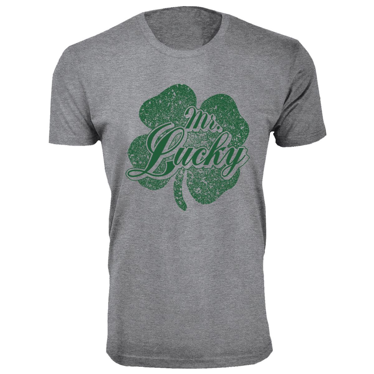Men's St. Patrick's Day T-Shirts - Men's St. Patrick's Day Lucky T-Shirts - Mr. Lucky - Heather Grey / S