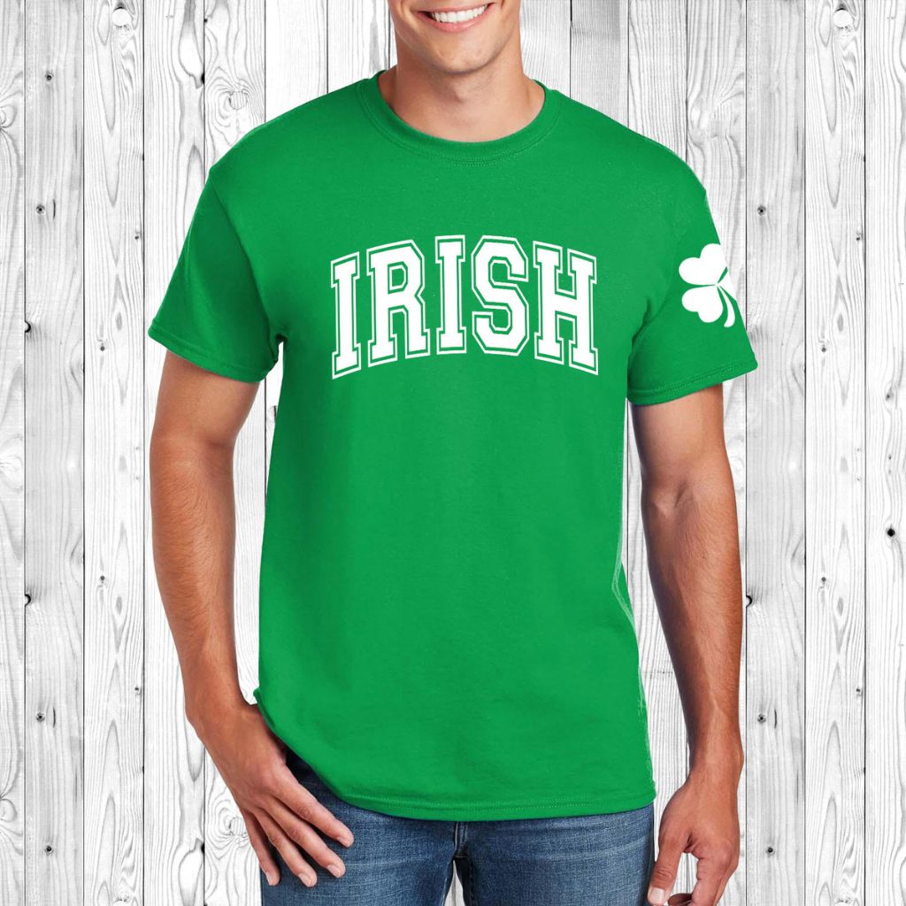 Men's Irish Love St. Patrick's Day T-Shirt - X-Large - Irish College (Green)