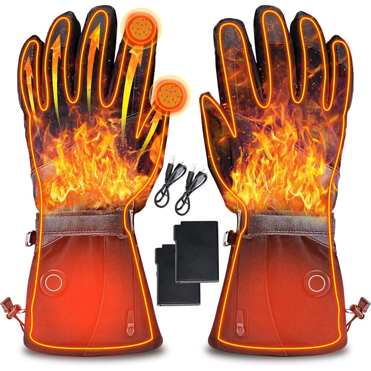 Unisex Rechargeable Heated Gloves - Large