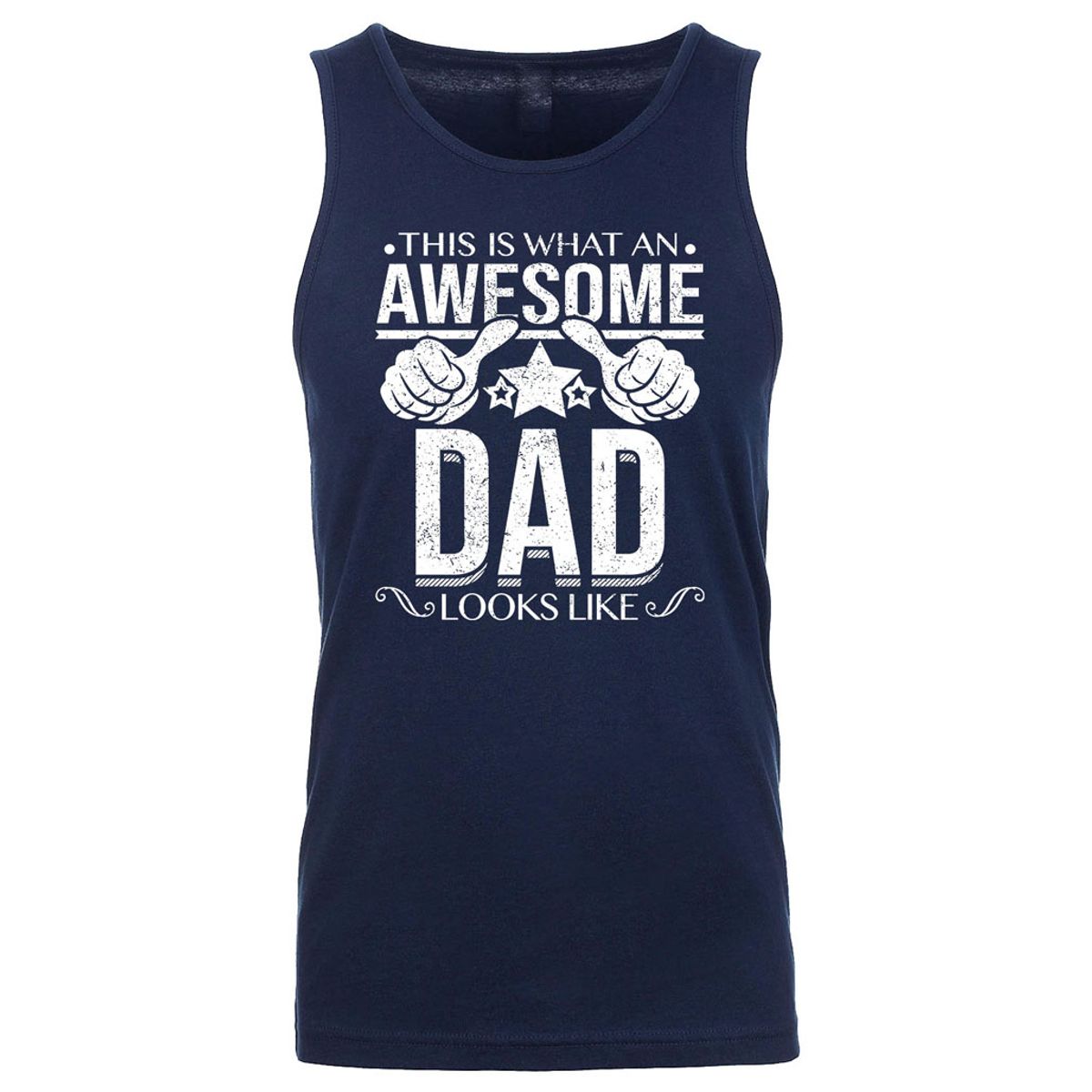 Men's Awesome Dad Grandpa Father's Day Tank Top - Men's My Favorite Awesome Father's Day Tank Top - This is What An Awesome DAD Looks Like - Navy / M