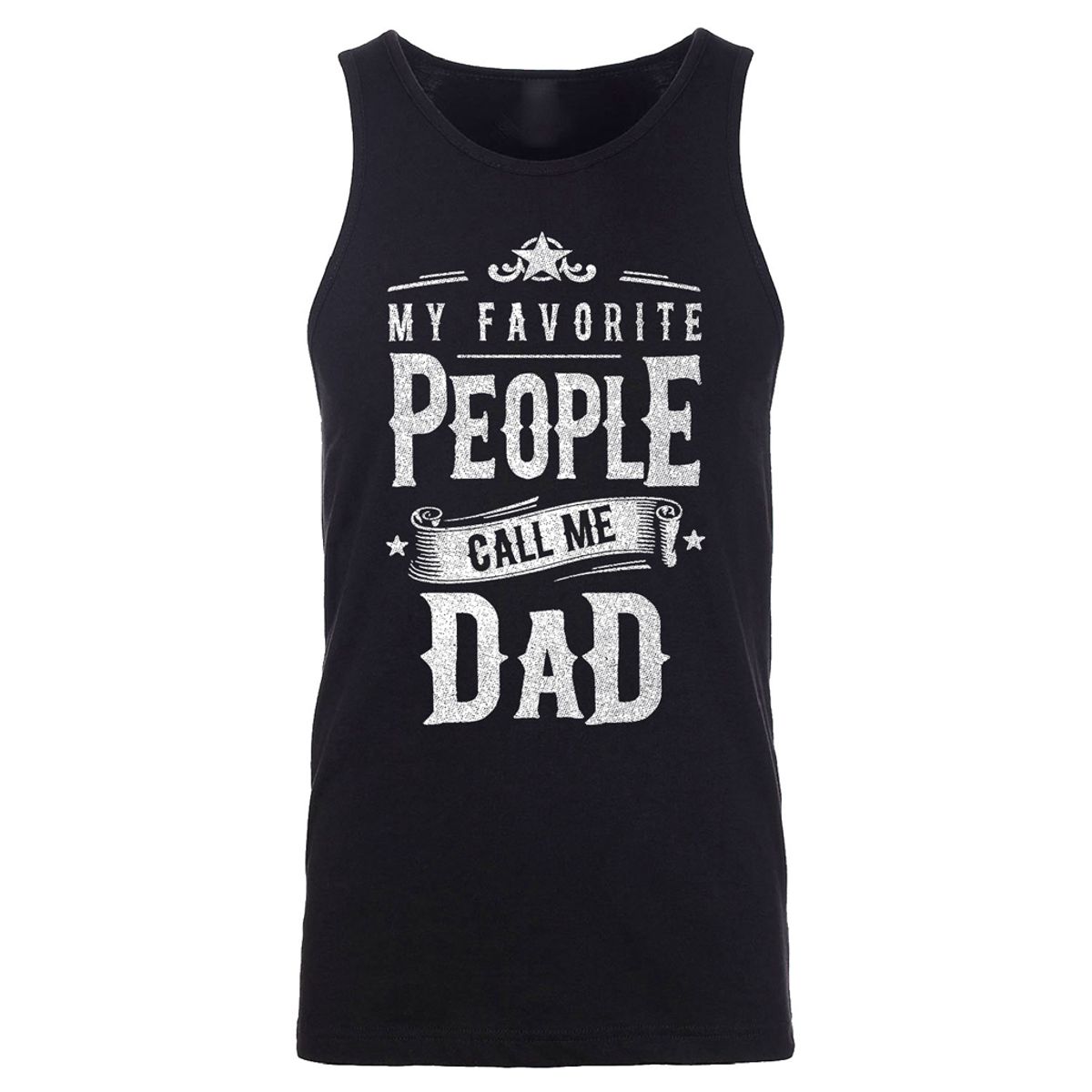 Men's Awesome Dad Grandpa Father's Day Tank Top - Men's My Favorite Awesome Father's Day Tank Top - My Favorite People Call Me DAD - Black / 2XL